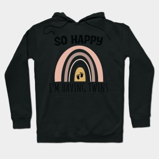 So Happy I Have Twins Cute Rainbow / Funny So Happy That I Have Twins Hoodie